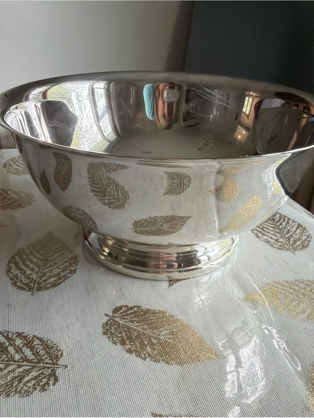 Gorham Polished Silver plated Serving Bowl vintage 8 “ diameter